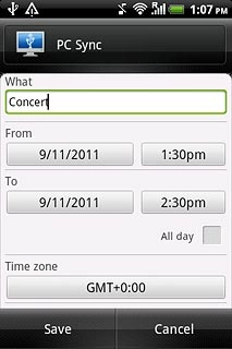 Press the fields below From and To and follow the instructions on the display to select start and end time.Follow the instructions on the display to key in further information.
