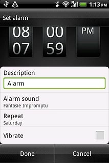 Press Vibrate to turn vibration on or off.