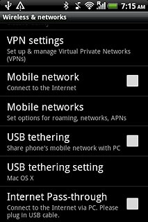 Press Mobile network to activate or deactivate data connections.