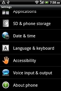 Press SD & phone storage.