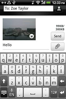 Write subject and text.Press Send.