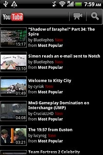 Press the required video clip.