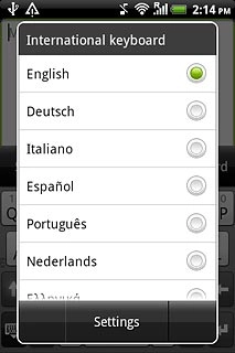 If the required language isn't on the list:Press Settings.