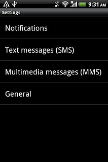 Press Text messages (SMS).