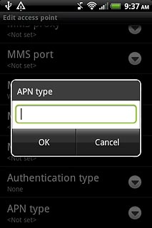 Key in default and press OK.