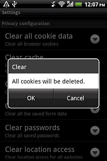 Press OK to confirm.