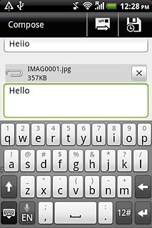 Write subject and text.Press the send icon.