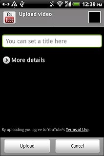 Press You can set a title here and key in text for the video clip.