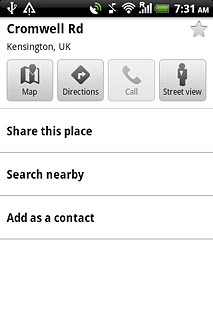 Press the favourite icon (a star) at the top of the display.