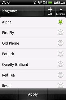 Press the different ring tones to listen to them.