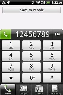 Key in the required number and press the call icon.