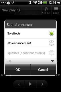 Press the required sound setting.