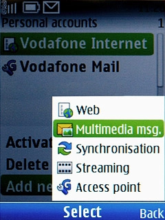 Scroll to Multimedia msg. and press the Navigation key.