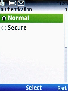 Scroll to Normal and press the Navigation key.