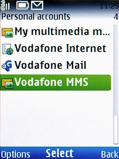 Scroll to Vodafone MMS.