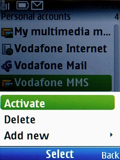 Scroll to Activate and press the Navigation key.