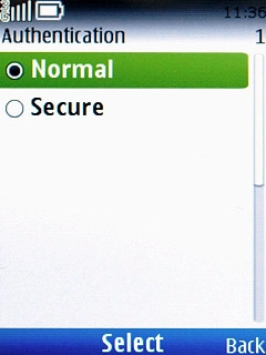 Scroll to Normal and press the Navigation key.