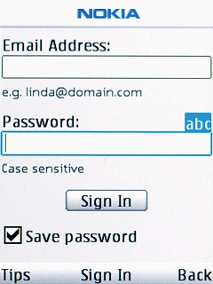 Scroll to Password and key in the password for your email account.