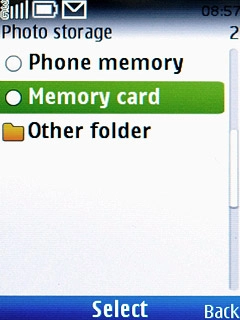 Highlight the required folder and press the Navigation key.