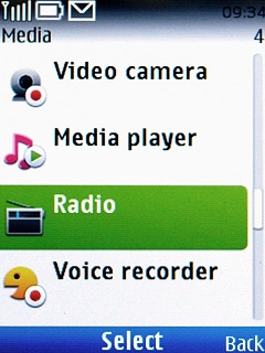 Scroll to Radio and press the Navigation key.