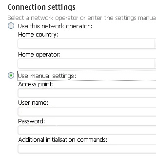 Select Use manual settings.