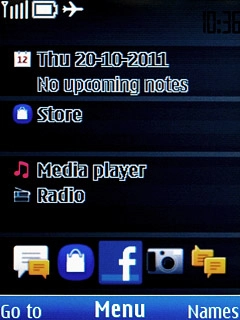The flight mode icon shows that flight mode is turned on.Further information:Turn flight mode on or off