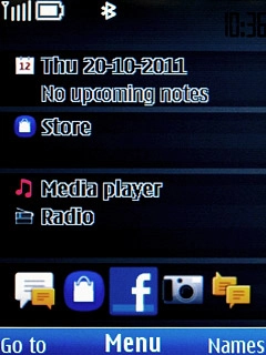 The Bluetooth icon shows that Bluetooth is turned on.Further information:Turn Bluetooth on or off