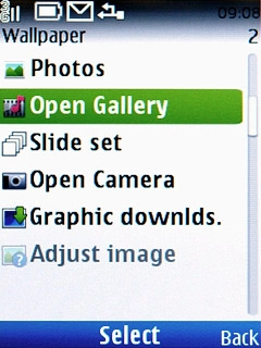 If you select Open Gallery:Go to the required folder.