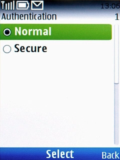 Scroll to Normal and press the Navigation key.