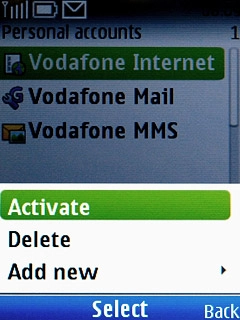 Scroll to Activate and press the Navigation key.