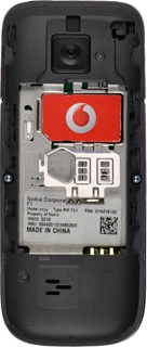 Place the SIM holder in a horizontal position and press it into place.