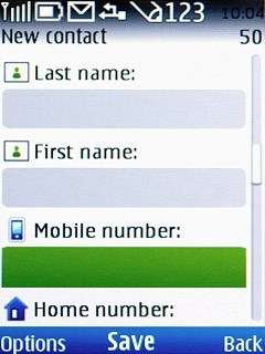 Highlight Mobile number or Home number.Key in the required phone number.