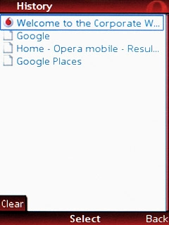 Scroll to Clear and press the Navigation key.