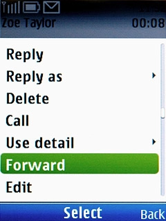 Scroll to Forward and press the Navigation key.