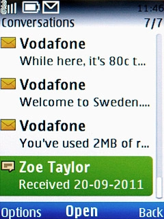 Highlight the required conversation and press the Navigation key.