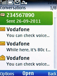Highlight the required conversation and press the Navigation key.