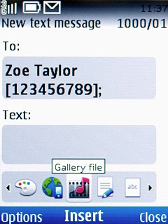 Scroll to Gallery file and press the Navigation key.Go to the required folder.