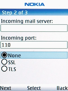 Scroll to None and press the Navigation key.