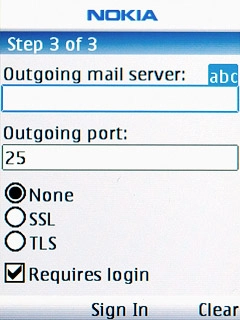 Scroll to Outgoing mail server and key in the name or the IP address of your email provider's outgoing server.Please note that if you can't send email messages when using your email provider's outgoing server, key in smtp.vodafone.net.au (Vodafone's outgoing server).