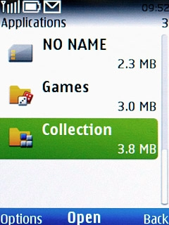 Scroll to Collection and press the Navigation key.