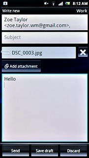Write subject and text for your email message.Press Send.