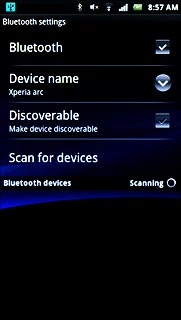 When the box next to the menu item is ticked (V), Bluetooth is turned on.