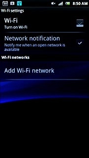 Press Wi-Fi to turn on Wi-Fi.