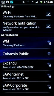 When the box next to the menu item is ticked (V), Wi-Fi is turned on.