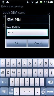 Key in a new four-digit PIN and press OK.