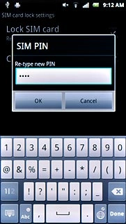 Key in the new PIN again and press OK.