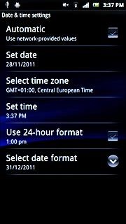 Press Select time zone.