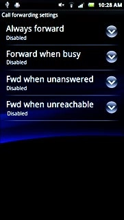 Press one of the following options:Always forward
