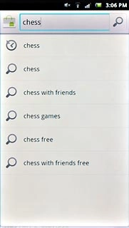 Key in the name of the required application and press the search icon.