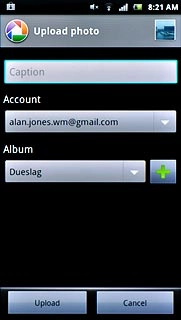 Key in text for the picture.Press Upload.